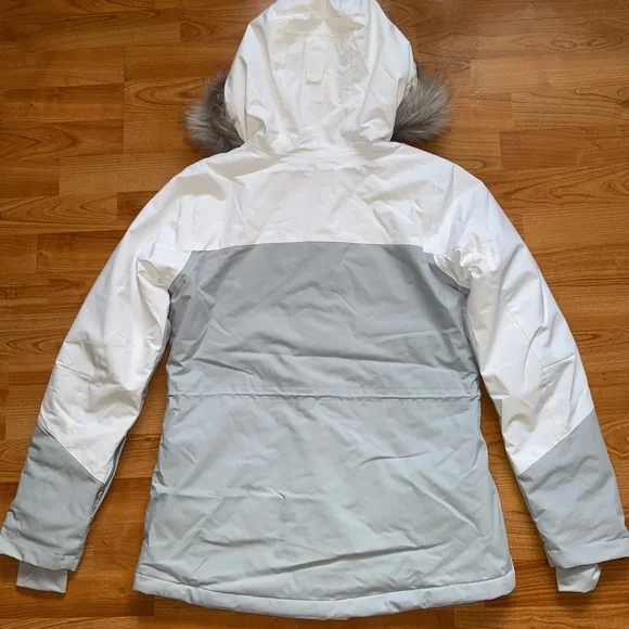 Columbia Ava Alpine II Insulated Waterproof Women Sz M Ski Jacket White Grey New - Picture 5 of 15